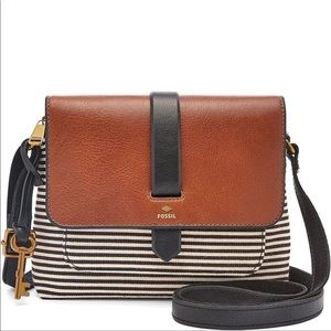 Fossil Kinley Striped Small Colorblock Crossbody Bag